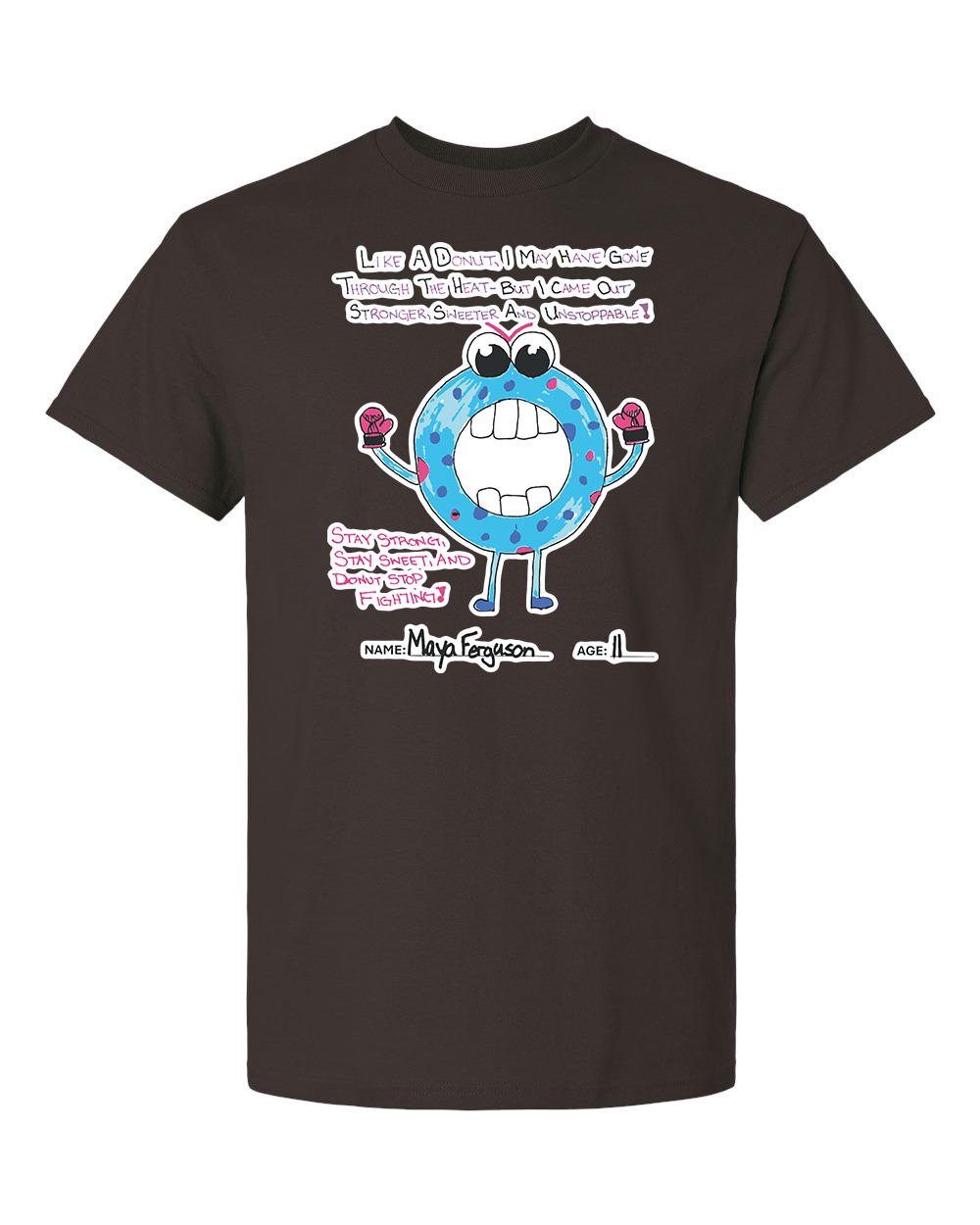Design 11 Adult Tee Chocolate front