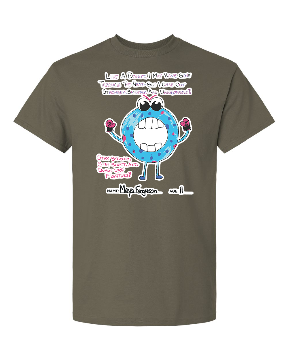 Design 11 Adult Tee Olive front