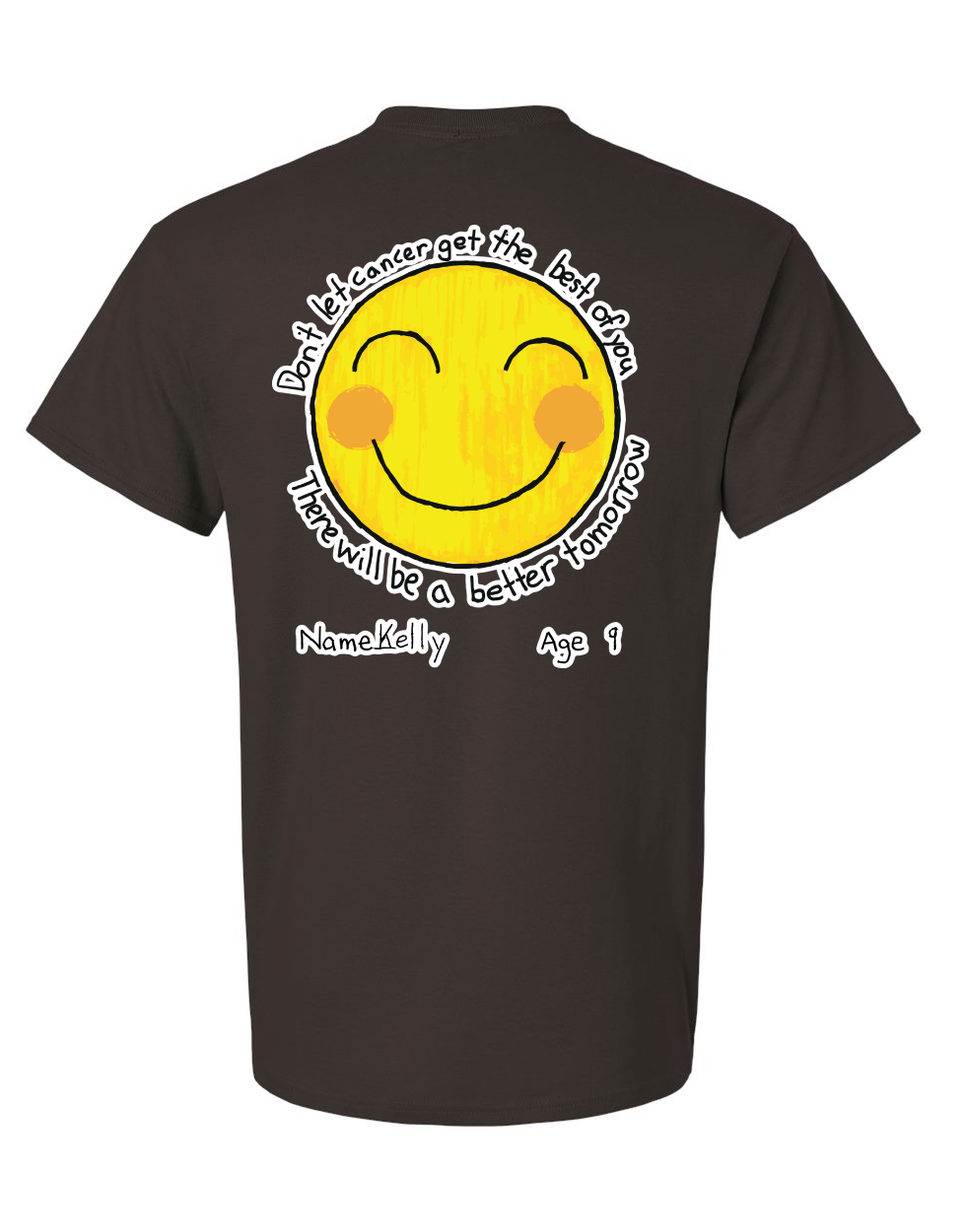 Design 7 Adult Tee Chocolate back