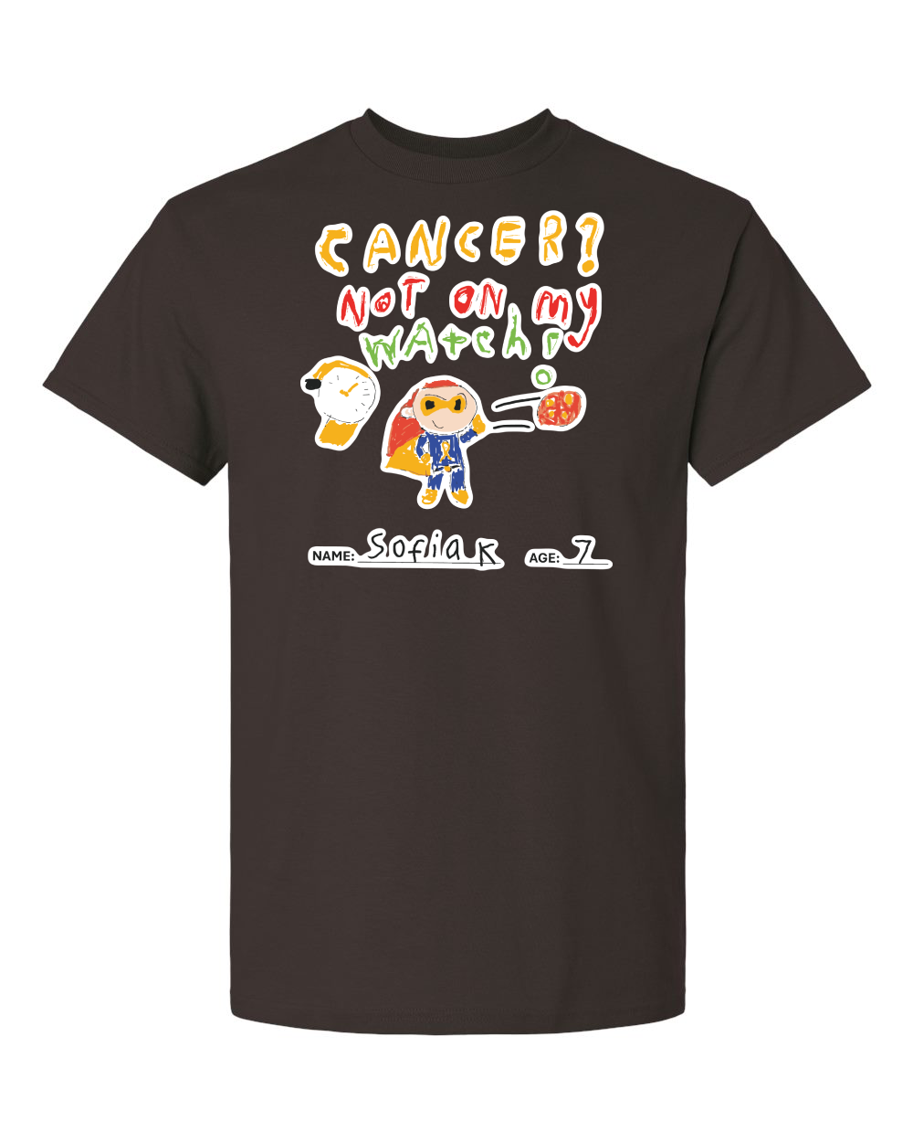Design 7 Adult Tee Chocolate front