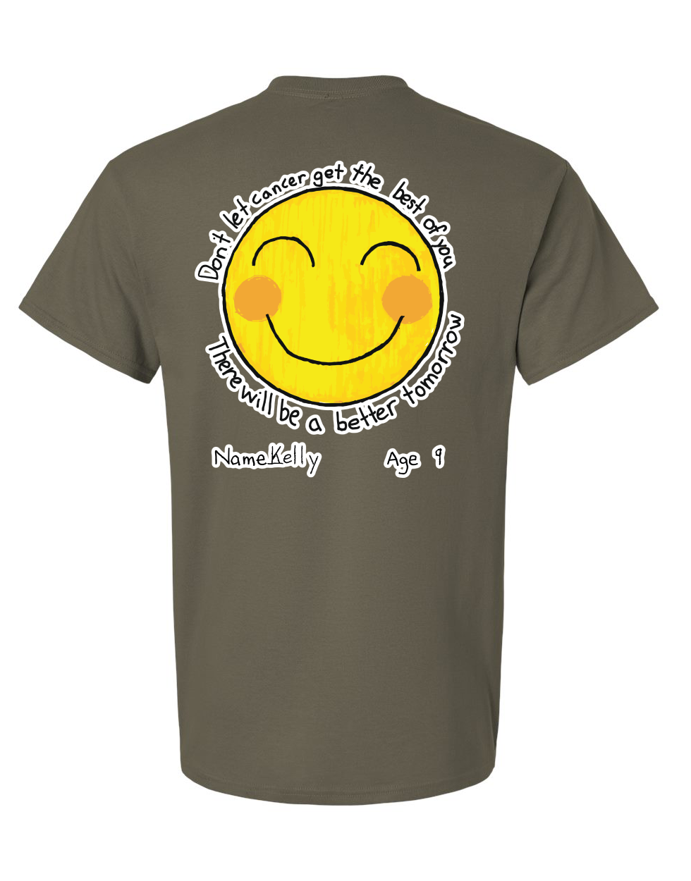 Design 7 Adult Tee Olive back