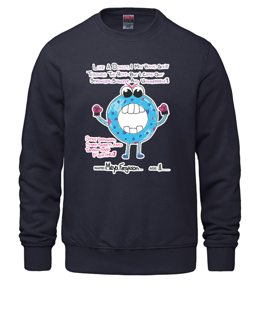 Design 11 Crewneck Navy front
