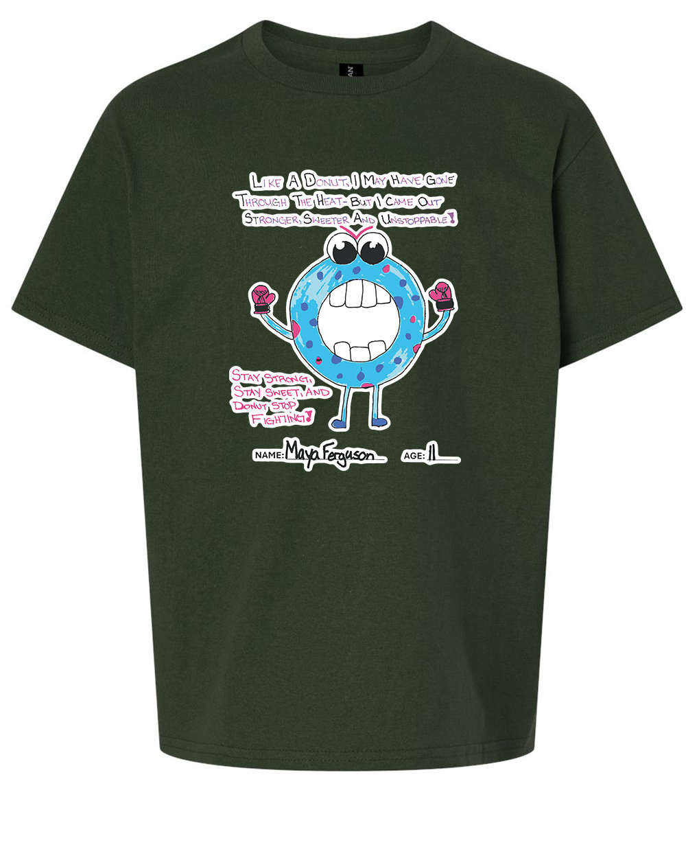 Design 11 Youth Tee Green front