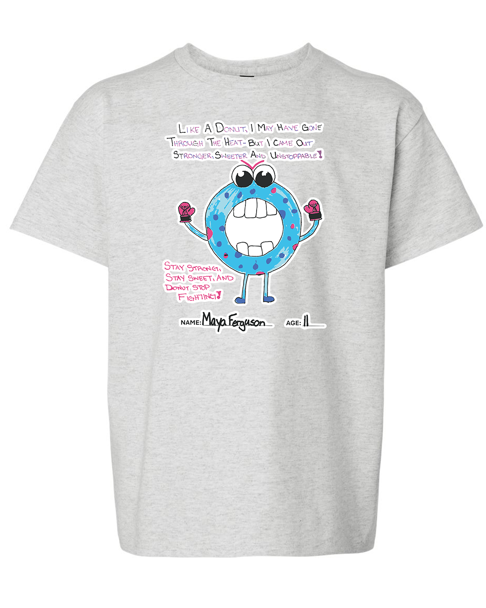Design 11 Youth Tee Grey front